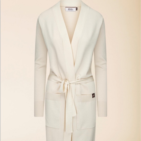 4 Funky Flavours Long Belted Cardigan Size S NWT - Picture 1 of 13